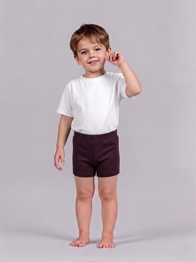 Dollu drawer inner elastic – Soft Cotton Inner Shorts for Kids-Dark Maroon