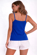 Royal Adjustable Slip for Women –Cotton Camisole with Adjustable Straps-Blue 2