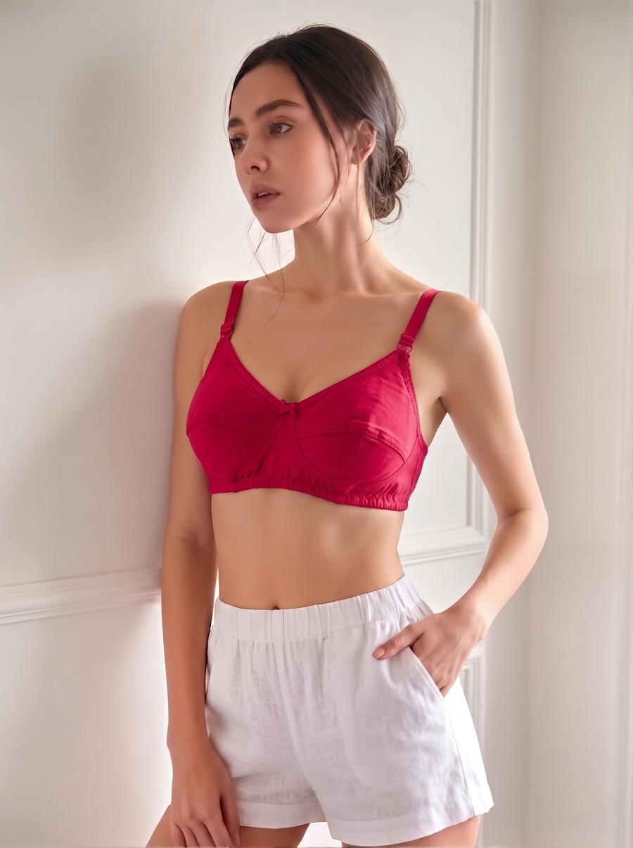 Queen Bra for Women – Teal Full Coverage Comfort Bra-Pink