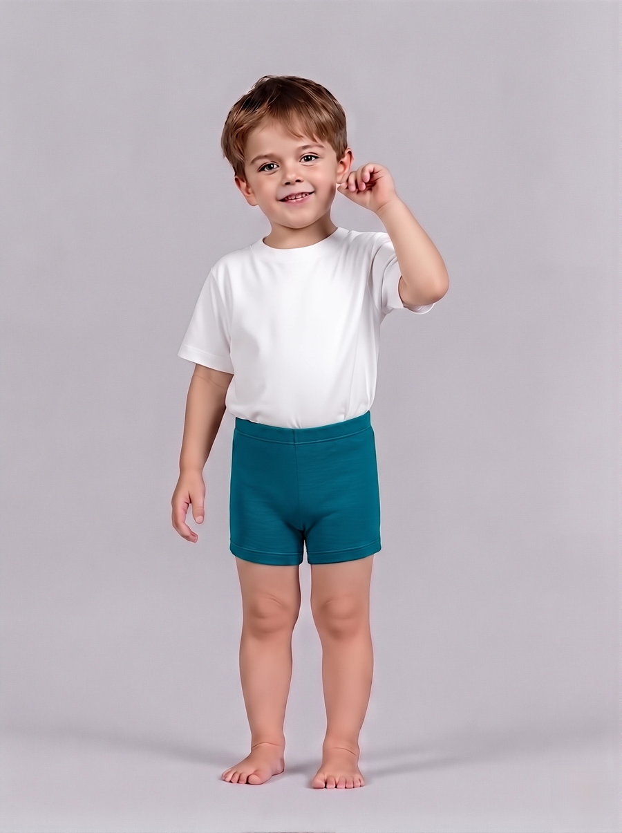Buma Boys Shorts – Soft Cotton Inner Shorts for Kids-Petrol Blue
