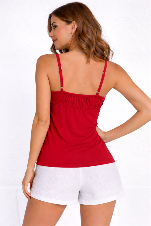 Beauty Bra Slip for Women – Soft & Stylish Sleeveless Camisole Top-Red