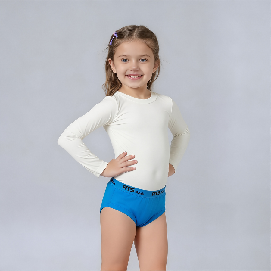 Jerry Jetty Girls' Cotton Briefs – Soft, Comfortable Everyday Innerwear-Blue