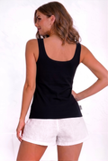 Women’s Cotton Vest Slip – Soft Sleeveless Tank Top for Everyday Comfort-Black 2