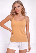 Royal Adjustable Slip for Women –Cotton Camisole with Adjustable Straps-Peach Beige 1