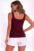 Women’s Cotton Vest Slip – Soft Sleeveless Tank Top for Everyday Comfort-Maroon 2