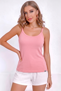 Women’s Cotton Folding Slip – Soft, Stretchable Camisole for Everyday Comfort-Pink 1