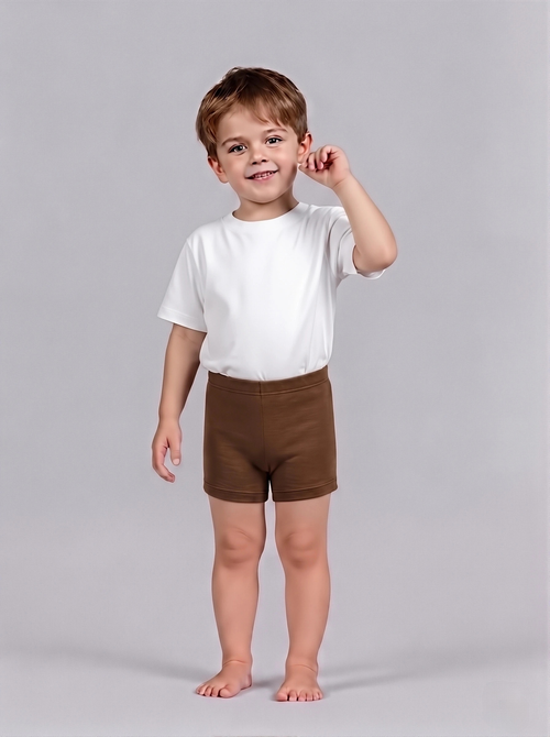 Buma Boys Shorts – Soft Cotton Inner Shorts for Kids-Chocolate Brown