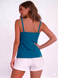 Women’s Cotton Folding Slip – Soft, Stretchable Camisole for Everyday Comfort- Royal Blue 2