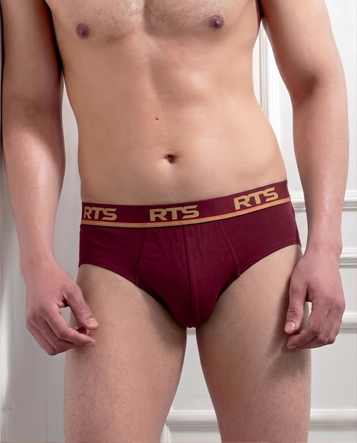 Men’s Premium Brief Underwear – Soft & Comfortable Everyday Fit-Maroon
