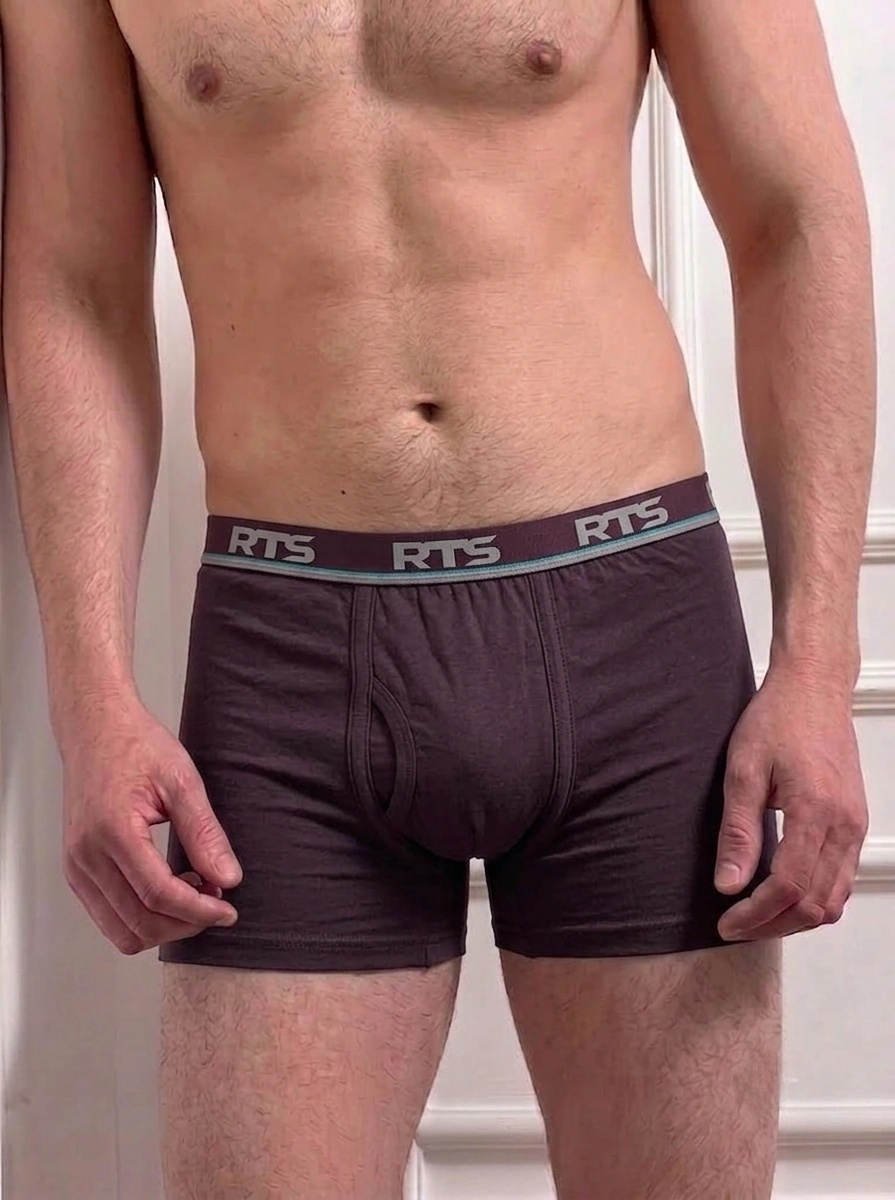 Men’s Fine Rib Trunk Underwear without Pocket | Soft Stretch Boxer Trunks- Purple