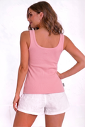 Women’s Cotton Vest Slip – Soft Sleeveless Tank Top for Everyday Comfort-Pink 2