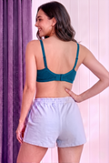 Queen Bra for Women – Teal Full Coverage Comfort Bra-Sky Blue 2