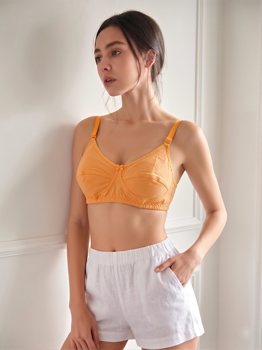 Queen Bra for Women – Teal Full Coverage Comfort Bra-Yellow