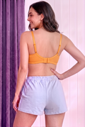 Queen Bra for Women – Teal Full Coverage Comfort Bra-Yellow 2