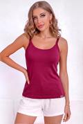 Women’s Cotton Folding Slip – Soft, Stretchable Camisole for Everyday Comfort-Maroon 1