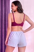 Queen Bra for Women – Teal Full Coverage Comfort Bra-Perple 2