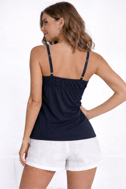 Beauty Bra Slip for Women – Soft & Stylish Sleeveless Camisole Top-Navy Blue